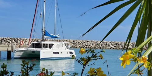 Sunsail 444 Sailing Catamaran Docked